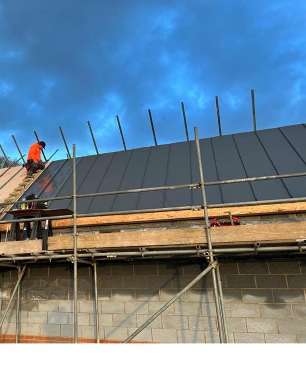 Residential new build with Greencoat Metal roof 1