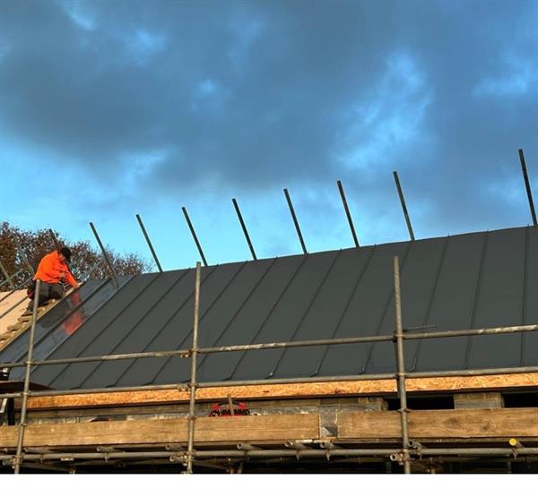 Residential new build with Greencoat Metal roof 2